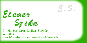 elemer szika business card
